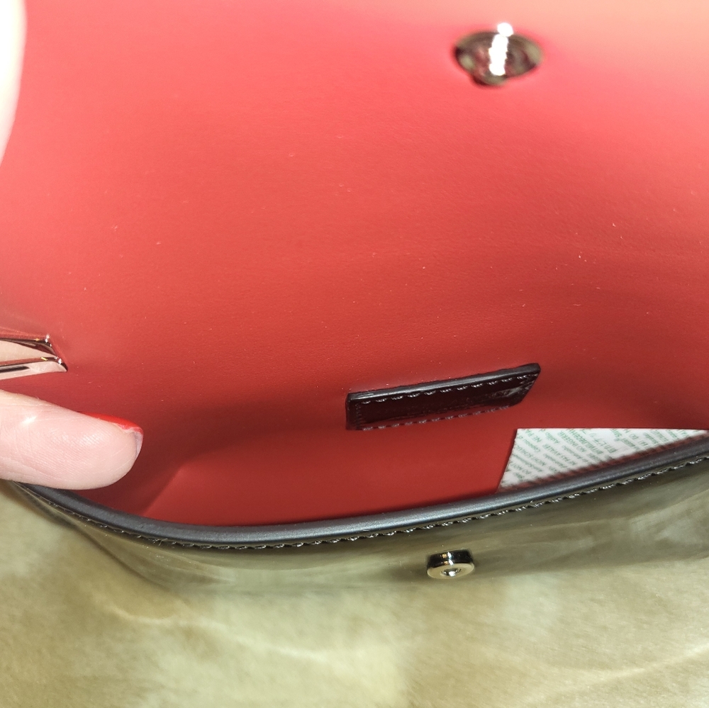 Giorgio Armani Small Patent Leather Shoulder/Crossbody Bag - Picture 8 of 10